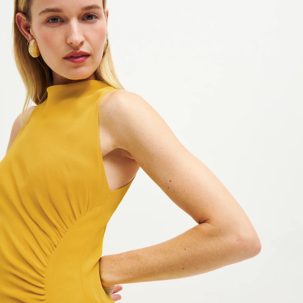 Reformation Senna Dress Turmeric Size 8